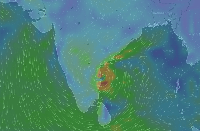 Representative Image Of Cyclone Gaja ( Picture Credits-Facebook)