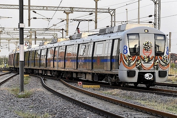 A brand new Delhi Metro coach (Mohd Zakir/Hindustan Times via Getty Images)