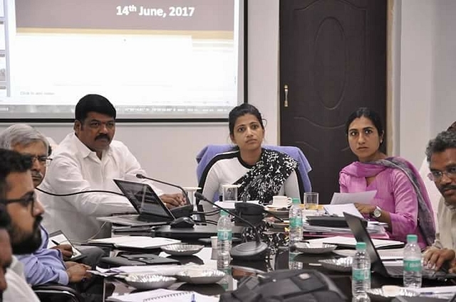 (Second From left) Telangana Joint Chief Electoral Officer Amrapali Kata (@AmrapaliKata/Facebook)