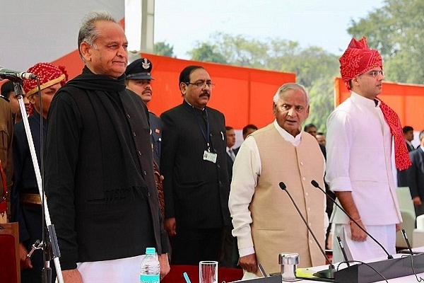 The swearing-in ceremony in Rajasthan (@INCIndia/Twitter)