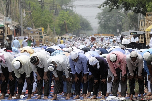 Worshippers offer prayers.