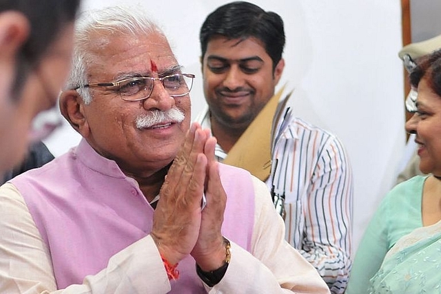 Haryana Chief Minister Manohar Lal Khattar. (Keshav Singh/Hindustan Times via Getty Images)