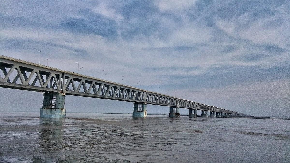 Watch: In A Historic Moment, First Freight Train Runs On India’s Longest Road-Cum-Rail Bridge