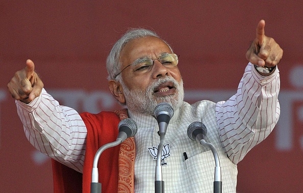 PM Modi at a rally in New Delhi. (Photo by Vipin Kumar/Hindustan Times via Getty Images)