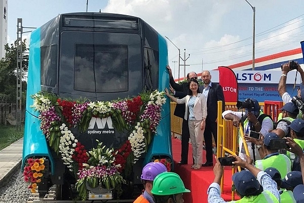 Sydney Metro Train Being Flagged Off (Photo Via Alstom Website)