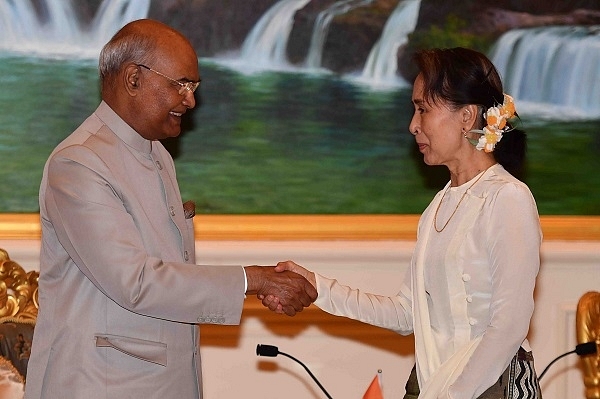 President Kovind meets with Aung San Suu Kyi in Myanmar (Pic via Twitter)