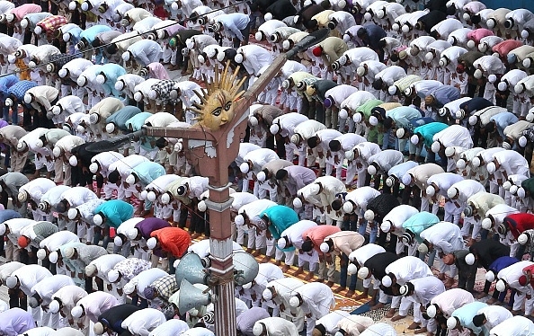 Muslims offering Friday prayers in Jaipur, Rajasthan (representative image) (Photo by - Himanshu Vyas/Hindustan Times via Getty Images)