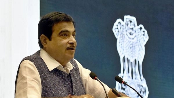 Union Minister Nitin Gadkari speaks  at Plenary Hall, Vigyan Bhawan, in New Delhi. (Sushil Kumar/Hindustan Times via Getty Images)