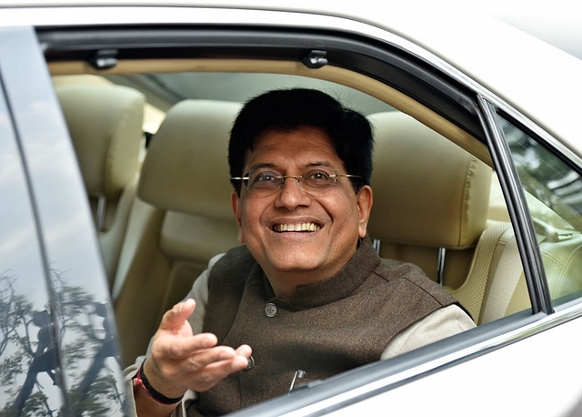 Union Minister of Railways, Coal and Corporate Affairs, Piyush Goyal during the Parliament Winter Session, on December 12, 2018 in New Delhi. (Photo by Sanjeev Verma/Hindustan Times via Getty Images)&nbsp;