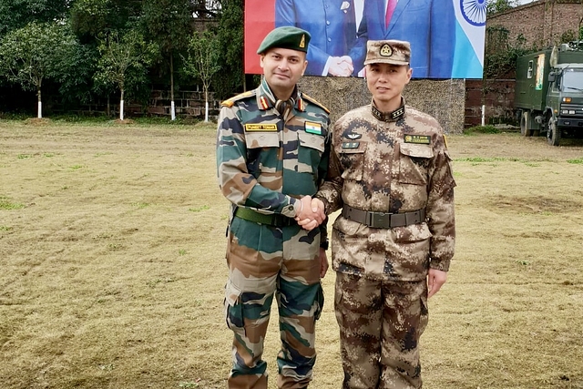 Opening ceremony of Sino-Indian joint military exercise ‘Hand-in-Hand’ (Pic: Twitter)