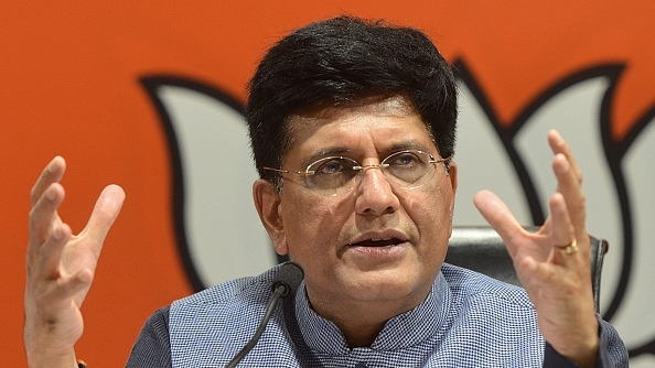 Railway Minister Piyush Goyal at a press conference in New Delhi. (K Asif/India Today Group/Getty Images)