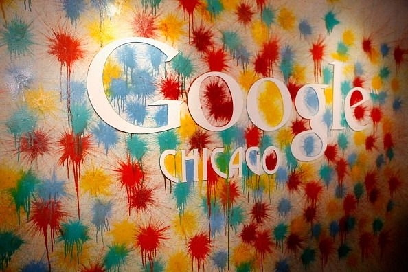 Google logo at Chicago headquarters, Hangouts users will be upgraded to Hangouts Chat and Hangouts Meet (Photo by Chip Somodevilla/Getty Images)