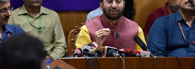 Union HRD minister Prakash Javadekar. (Photo by Mohd Zakir/Hindustan Times via Getty Images)