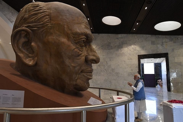 Prime Minister Narendra Modi inside the Statue of Unity complex (Facebook)