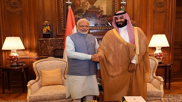 Prime Minister Narendra Modi meeting with Saudi Crown Prince Mohammad Bin Salman in Buenos Aires. (Pic via Twitter)