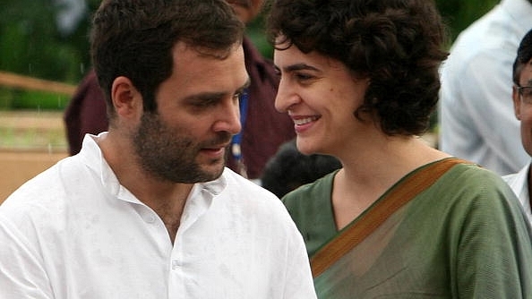 Rahul Gandhi and sister Priyanka. (Photo by Shekhar Yadav/India Today Group/Getty Images)