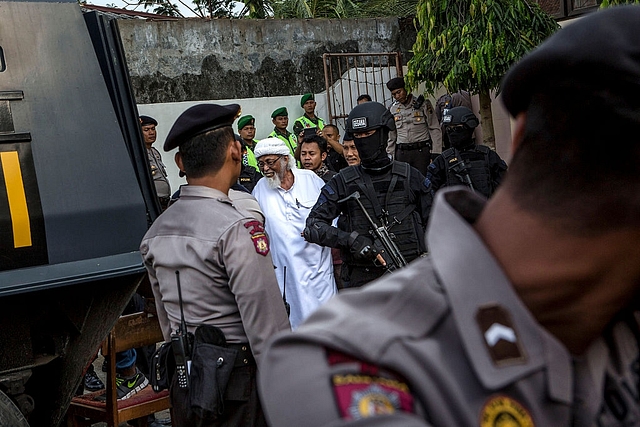 Radical cleric Abu Bakar Bashir (in white)  (Photo by Ulet Ifansasti/Getty Images)