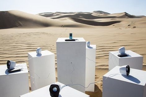 The eternal loop installation in the Namib desert