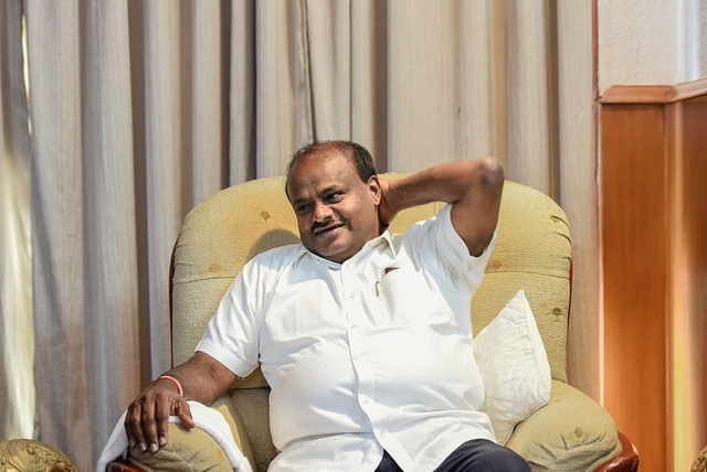 Karnataka Chief Minister HD Kumaraswamy during an interview at Karnataka Bhavan, in New Delhi. (Photo by Burhaan Kinu/Hindustan Times via Getty Images)