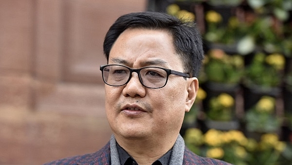 Kiren Rijiju outside Parliament House. (Photo by Sonu Mehta /Hindustan Times via Getty Images)