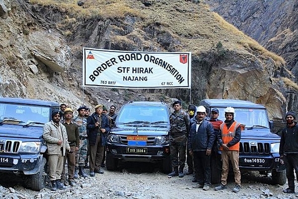 BRO officials in Dharchula district, Uttarakhand (@nsitharaman/Twitter)