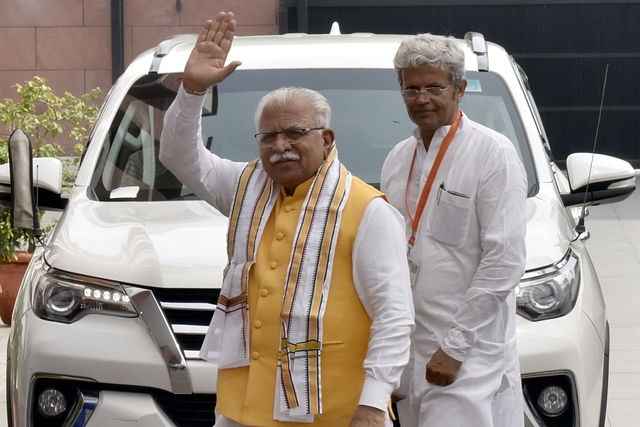  Chief Minister of Haryana Manohar Lal Khattar (Sonu Mehta/Hindustan Times via Getty Images)