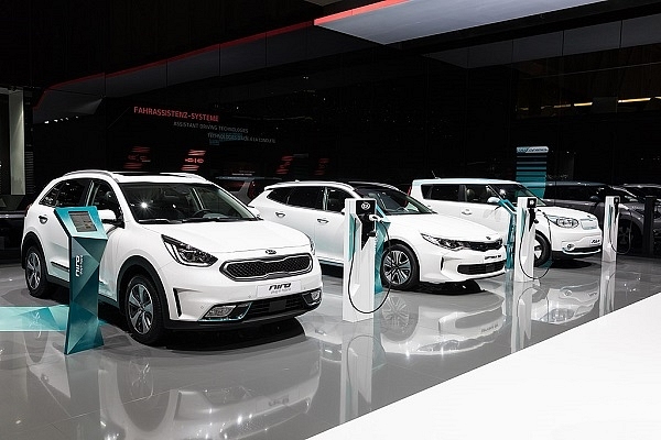 Kia Motors’ EV models at the Geneva International Motor Show 2018. (Matti Blume/Wikipedia)