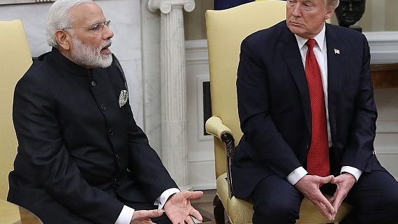 Narendra Modi and US President Trump at the Oval Office. (Photo by Win McNamee/Getty Images)