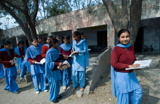 Government school students in Bazida Zattan Village of Karnal. (Priyanka Parashar/Mint via GettyImages)&nbsp;