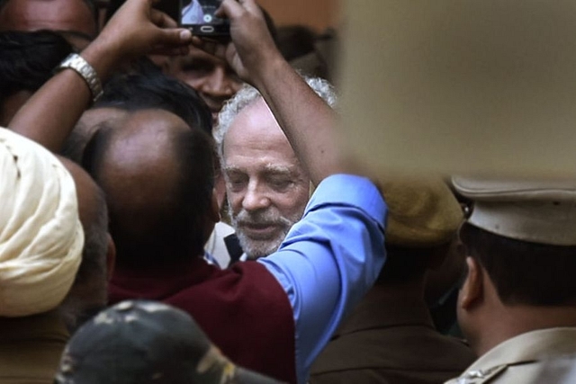 James Christian Michel, the alleged middleman in the multi-crore AgustaWestland chopper deal (Raj K Raj/Hindustan Times via Getty Images)