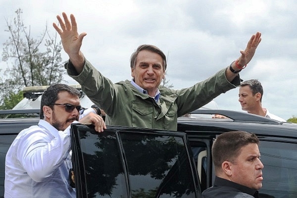 President Jair Bolsonaro in Rio de Janeiro during the elections. (Buda Mendes/Getty Images)