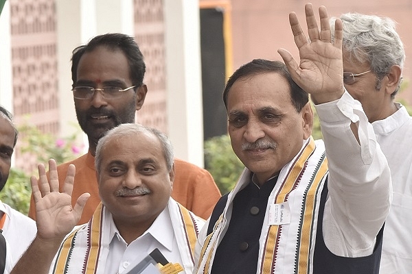 Gujarat Chief Minister Vijay Rupani (Right), Deputy Chief Minister Nitinbhai Patel (Left) (Sonu Mehta/Hindustan Times via Getty Images)