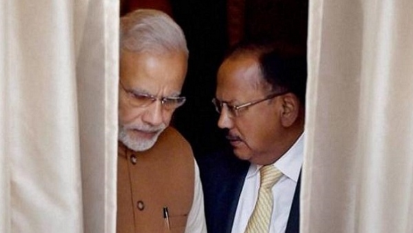 Narendra Modi with Ajit Doval (Pic via Twitter)