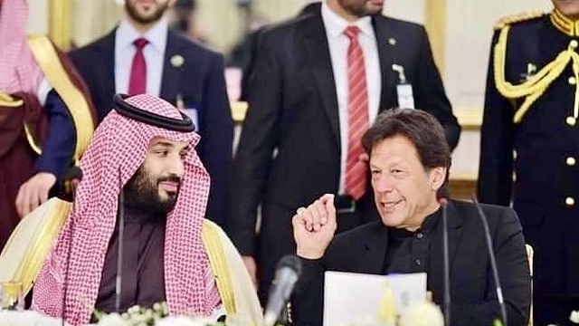 Saudi crown prince Mohammed bin Salman and Pakistani PM Imran Khan