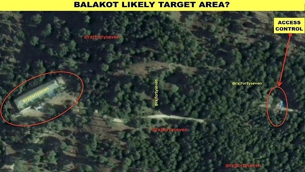 Possible site of target area in Balakot (@rajfortyseven/Twitter)