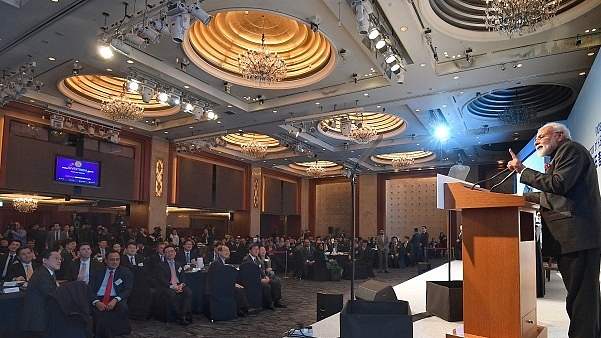 Prime Minister Narendra Modi addressing the India Korea Business Symposium, in Seoul on February 21, 2019. (Website/PM India)