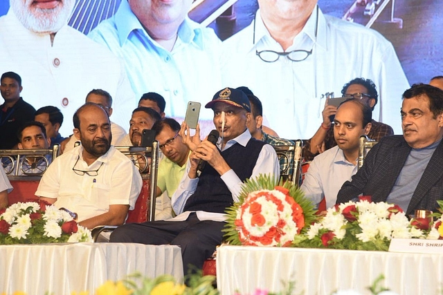 Goa CM Manohar Parrikar at the inauguration of Atal Setu over Madovi river (representative image) (Source: @<b>manoharparrikar/Twitter)</b>