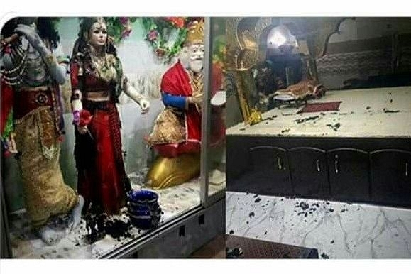 Hindus at Khairpur in shock as Kumb temple vandalised (Source: <a href="https://twitter.com/ZazzyZain">@<b>ZazzyZain</b></a>/Twitter)