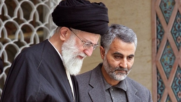 Major General Hajj Qasem Soleimani. (Twitter/@khamenei_ir) (right)&nbsp;