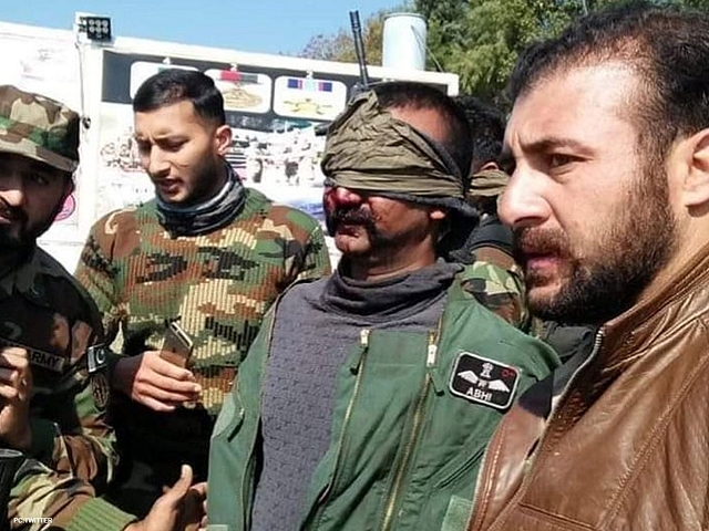 Wing Commander Abhinandan Varthaman in Pakistan Army’s custody.&nbsp;