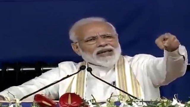 PM Narendra Modi addressing a public gathering (@narendramodi/Twitter)