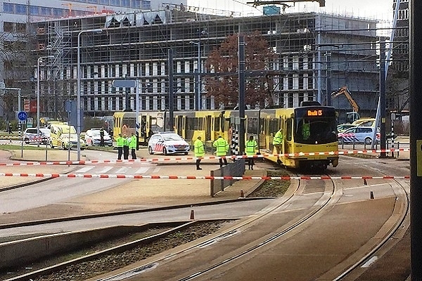 Reported crime scene at Utrecht (Pic via twitter)