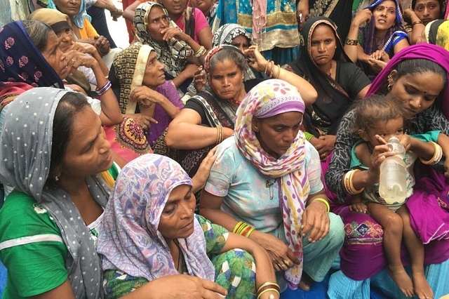 Manju (second from right) in August when Sanjay was killed (Swarajya)