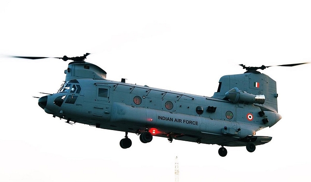 A Chinook helicopter of the Indian Air Force. (IAF/Twitter)