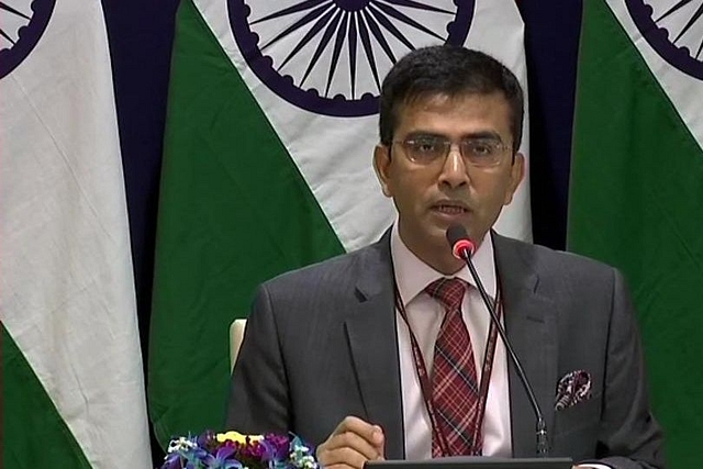 MEA Spokesperson Raveesh Kumar (pic via Twitter)