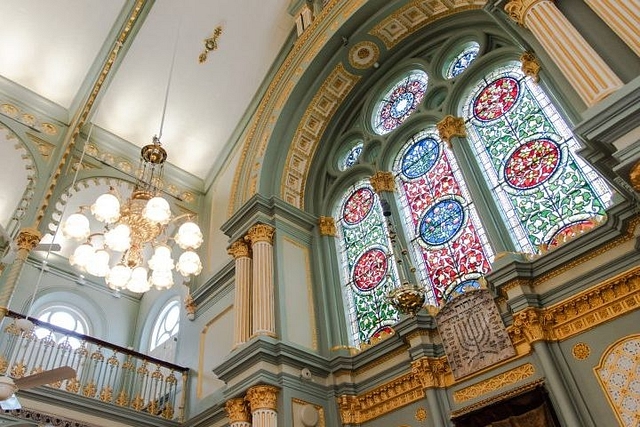 Keneseth Eliyahoo Synagogue, popularly known as ‘Kala Ghoda’s Blue Synagogue’ in Mumbai, India