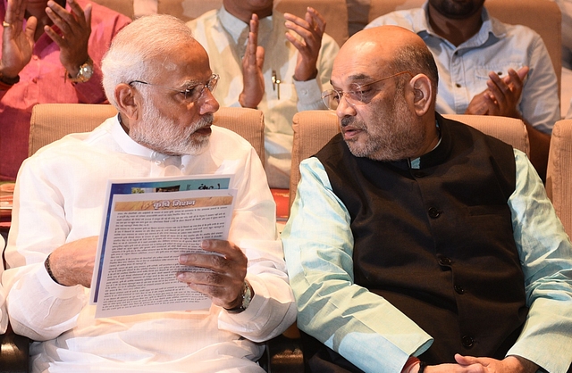 Prime Minister Narendra Modi with BJP President Amit Shah. (Vipin Kumar/ Hindustan Times via Getty Images)&nbsp;