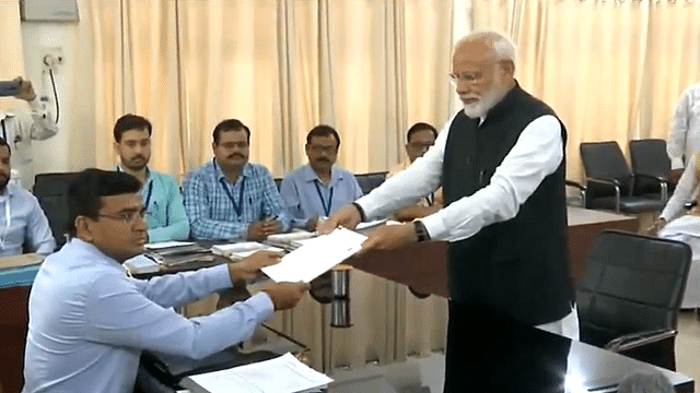 Prime Minister Narendra Modi filing his nomination from Varanasi. (Twitter/BJP4India)