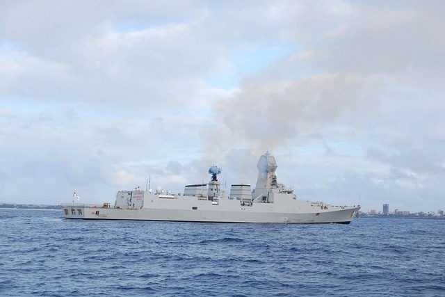 INS Kolkata, a Project 15A - Guided missile destroyer. (Pic Via Indian Navy)