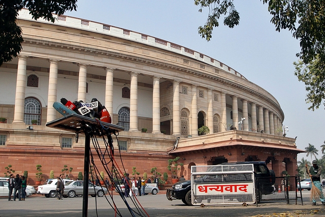 Parliament on the last day of 15th Lok Sabha. (Sanjeev Verma/Hindustan Times via Getty Images)